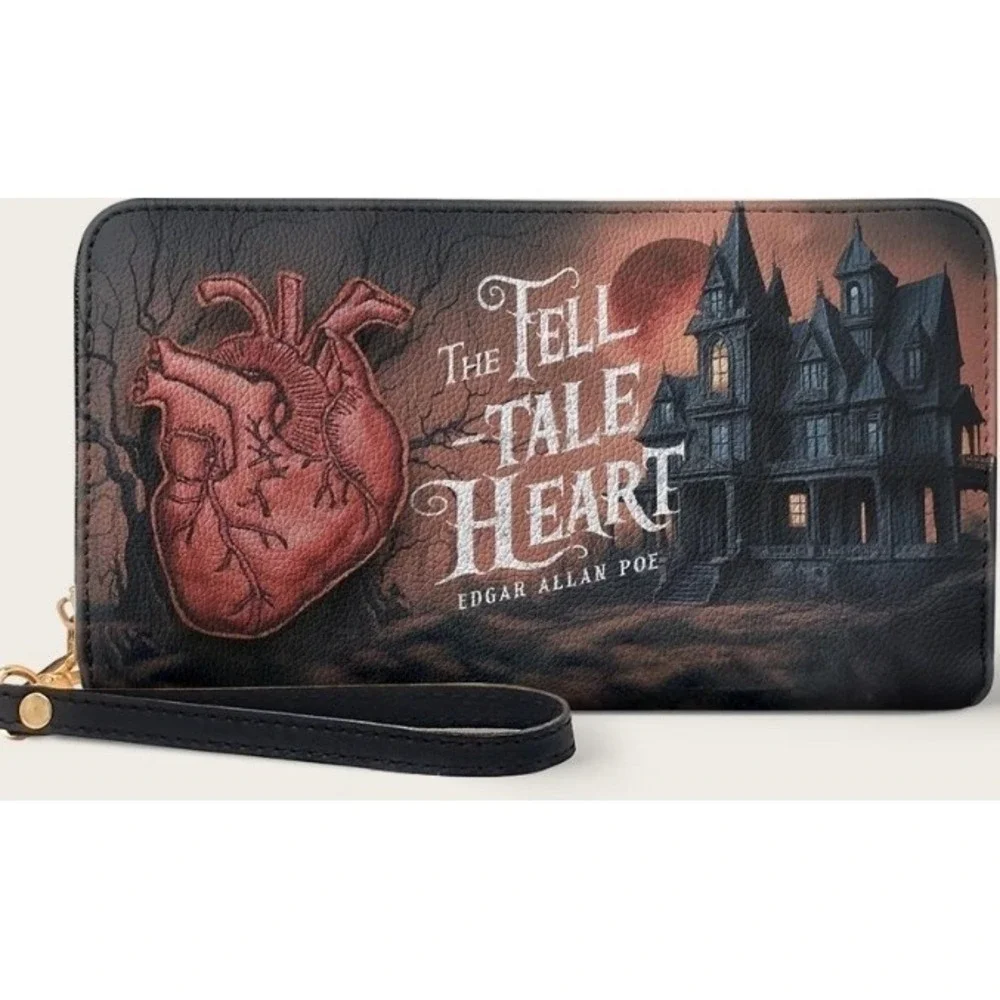 The Tell-Tale Heart Wallet Horror Goth Halloween New NWT Grunge Emo Excellent